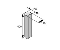 BEST PALISÁDA RONDELA výška 400mm STANDARD přírodní